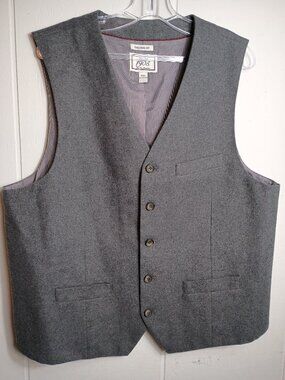 Joseph A Bank 1905 Gray Tailored Fit Twill Vest Mens XXL NWOT 5 Button